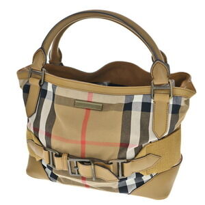 Burberry Nova Check Canvas Bag handbag leather beige brown the